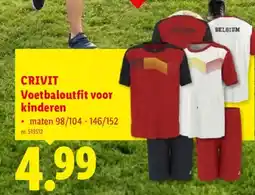 Lidl Crivit Voetbaloutfit voor kinderen aanbieding