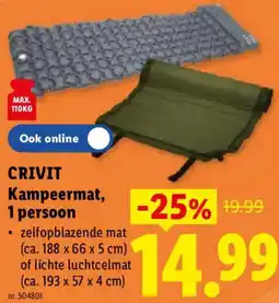 Lidl Crivit Kampeermat, 1 persoon aanbieding