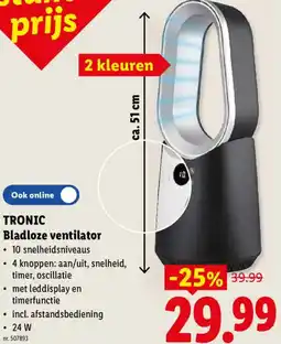 Lidl Tronic Bladloze ventilator aanbieding