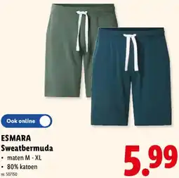 Lidl Esmara Sweatbermuda aanbieding