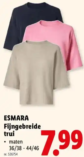 Lidl Esmara Fijngebreide trui aanbieding