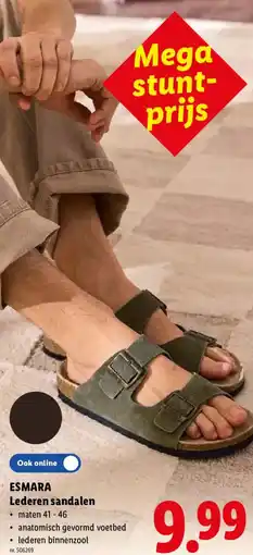 Lidl Esmara Lederen sandalen aanbieding