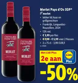 Lidl Merlot Pays d'Oc IGP aanbieding