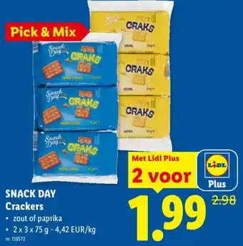 Lidl Snack Day Crackers aanbieding