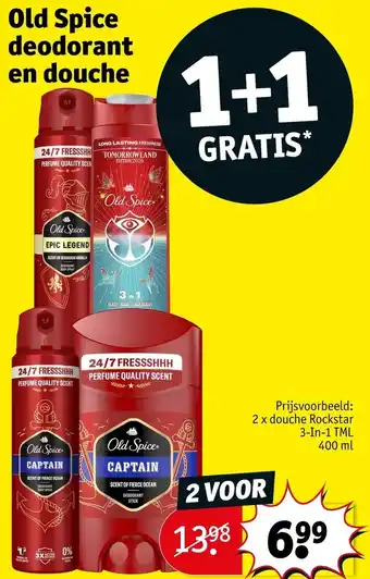 Kruidvat Old spice deodorant en douche aanbieding