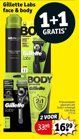 Kruidvat Gillette labs face & body aanbieding