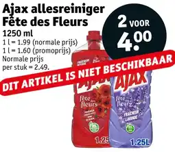 Kruidvat Ajax Allesreiniger Fête des Fleurs aanbieding
