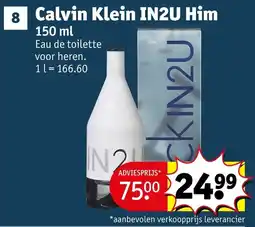 Kruidvat Calvin klein in2u him aanbieding