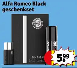 Kruidvat Alfa romeo black geschenkset aanbieding
