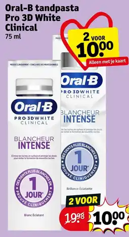 Kruidvat Oral-b tandpasta pro 3d white clinical aanbieding