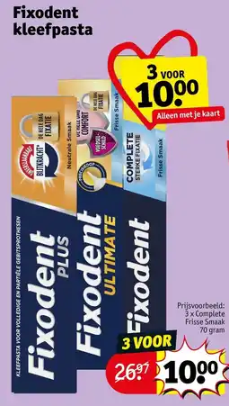 Kruidvat Fixodent kleefpasta aanbieding