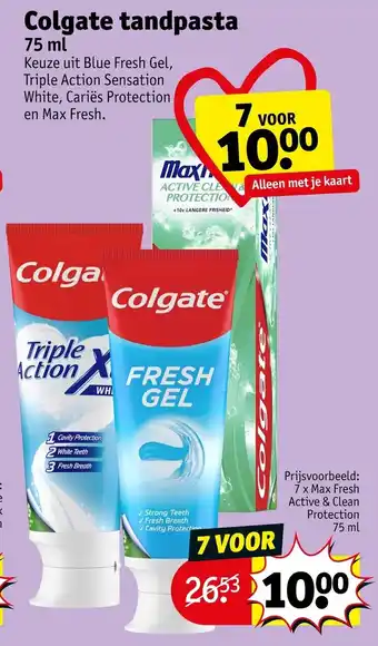 Kruidvat Colgate Tandpasta aanbieding
