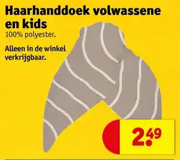 Kruidvat Haarhanddoek volwassene en kids aanbieding