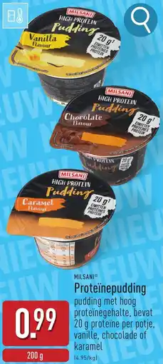 ALDI Milsani Proteïnepudding aanbieding
