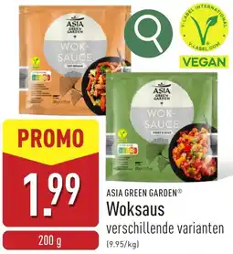 ALDI Asia Green Garden Woksaus verschillende varianten (9.95/kg) aanbieding