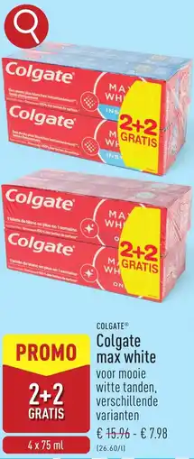 ALDI Colgate max white aanbieding