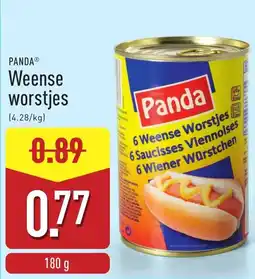 ALDI Panda Weense worstjes aanbieding