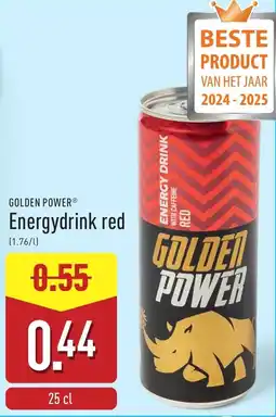 ALDI Golden Power Energydrink red aanbieding