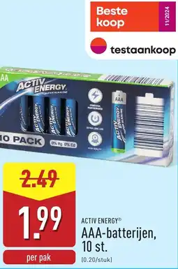 ALDI Activ Energy AAA-batterijen aanbieding
