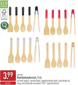 ALDI Crofton Bamboekeukenset aanbieding