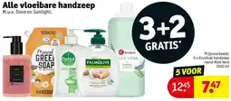 Kruidvat Alle vloeibare handzeep aanbieding