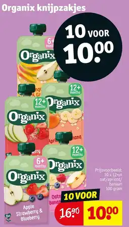 Kruidvat Organix knijpzakjes aanbieding
