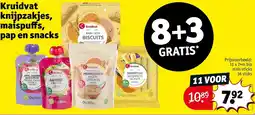 Kruidvat Kruidvat knijpzakjes, maispuffs, pap en snacks aanbieding