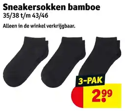 Kruidvat Sneakersokken bamboe aanbieding
