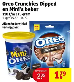 Kruidvat Oreo Crunchies Dipped en Mini's beker aanbieding