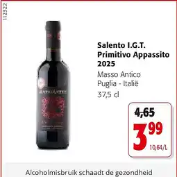 Colruyt Salento I.G.T. Primitivo Appassito 2025 aanbieding