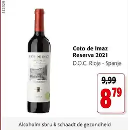 Colruyt Coto de Imaz Reserva 2021 aanbieding