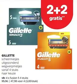 Spar GILLETTE fusion 5 4 stuks aanbieding