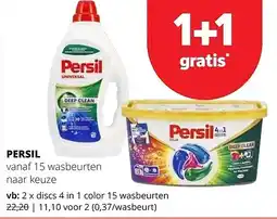 Spar PERSIL discs 4 in 1 color 15 wasbeurten aanbieding