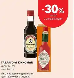 Spar Tabasco original 60 ml aanbieding