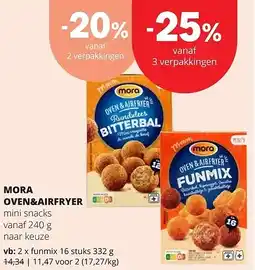 Spar MORA OVEN&AIRFRYER funmix 16 stuks 332 g aanbieding
