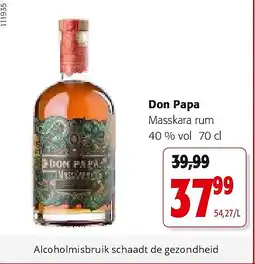 Colruyt Don Papa Masskara rum 40 % vol 70 cl aanbieding
