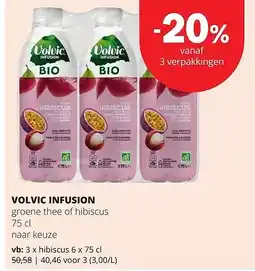 Spar VOLVIC INFUSION hibiscus 6 x 75 cl aanbieding