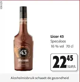 Colruyt Licor 43 Speculoos 16 % vol 70 cl aanbieding