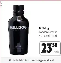 Colruyt Bulldog London Dry Gin 40 % vol 70 cl aanbieding