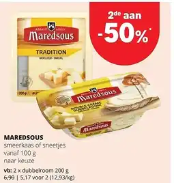 Spar MAREDSOUS dubbelroom 200 g aanbieding