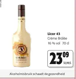 Colruyt Licor 43 Crème Brûlée 16 % vol 70 cl aanbieding