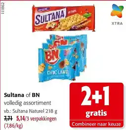 Colruyt Sultana Naturel 218 g aanbieding