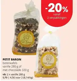 Spar PETIT BARON vanille 280 g aanbieding