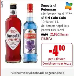 Colruyt Smeets Appel-kers jenever 14,9 % vol aanbieding