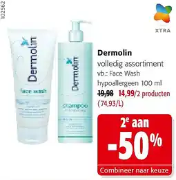 Colruyt Dermolin Face Wash hypoallergeen 100 ml aanbieding
