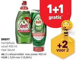 Spar DREFT afwasmiddel max power 450 ml aanbieding