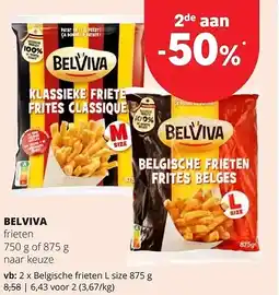 Spar BELVIVA Belgische frieten L size 875 g aanbieding
