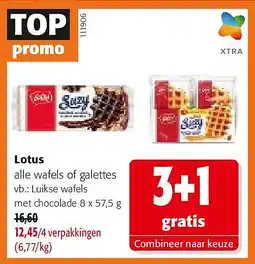 Colruyt Lotus Luikse wafels met chocolade 8 x 57,5 g aanbieding