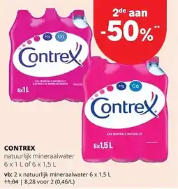 Spar CONTREX natuurlijk mineraalwater 6 x 1,5 L aanbieding
