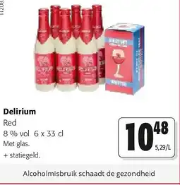 Colruyt Delirium Red 8 % vol 6 x 33 cl aanbieding